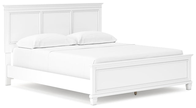 Ashley Fortman - White - California King Panel Bed