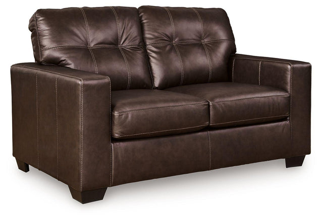 Ashley Santorine Loveseat - Dark Brown