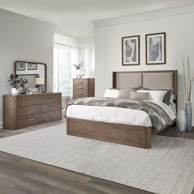 Liberty Furniture South Bend - 4 Piece Bedroom Set (California King Shelter Bed, Dresser & Mirror, Chest) - Brown