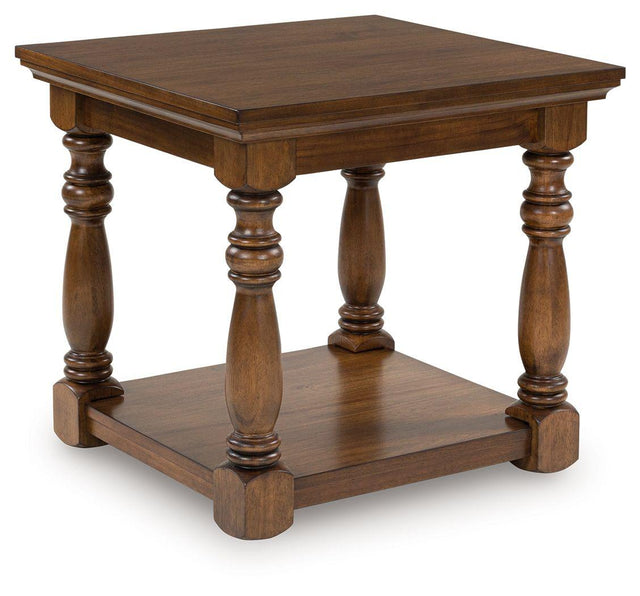 Ashley Sturlayne Rectangular End Table - Brown