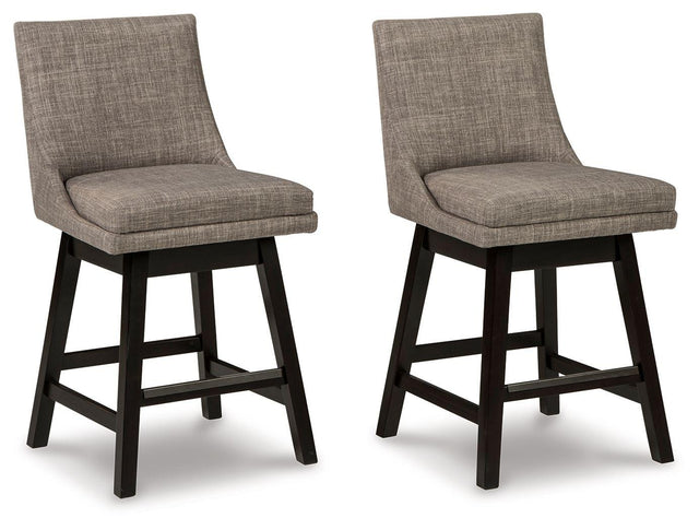 Ashley Tallenger UPH Swivel Barstool (2/CN) - Light Gray