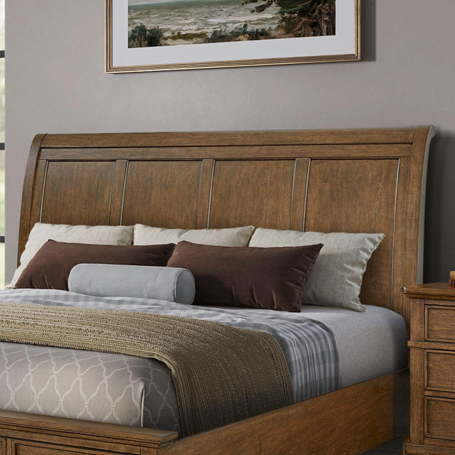 Liberty Furniture Twin Lakes - King Sleigh Headboard - Chestnut