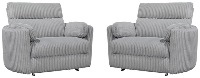 Parker House Radius Xl - Extra Wide Power Glider Recliner (Set of 2) - Mega Grey