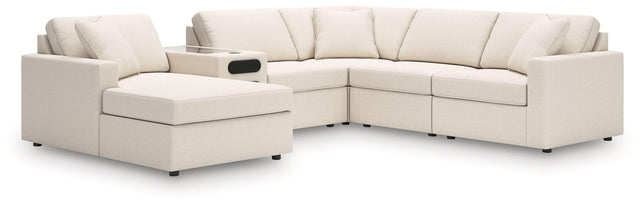 Ashley Modmax - Oyster - 6-Piece Sectional With Audio System, Laf Corner Chaise And Raf Corner Chair