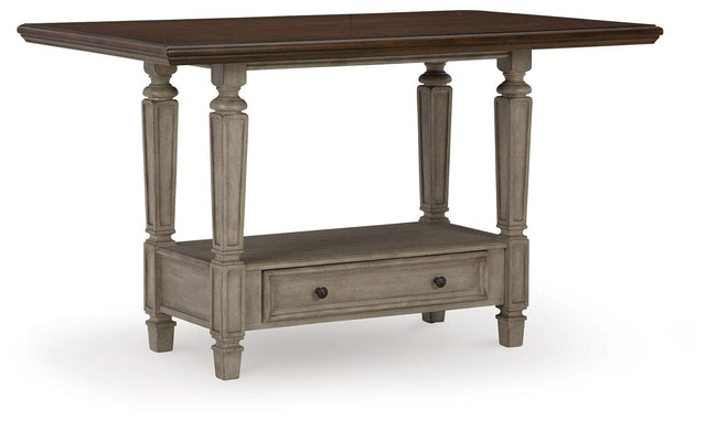 Ashley Lodenbay RECT Dining Room Counter Table - Antique Gray