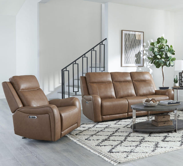 Parker House Haywood - Power Reclining Sofa And Recliner - Butternut