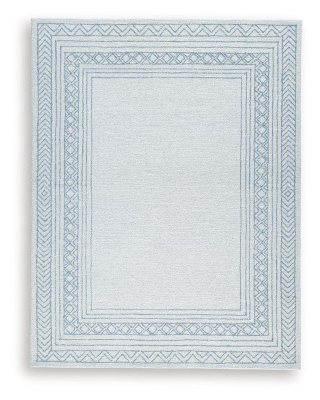 Ashley Azelhurst Large Rug - Blue/Ivory/Gray
