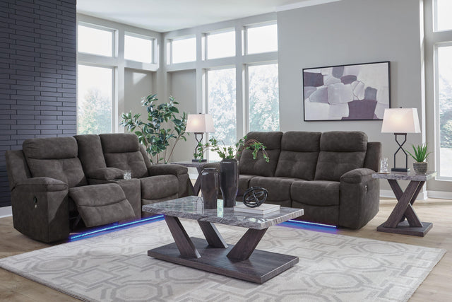 Ashley Brysonview - 2 Pc. - Reclining Sofa, Reclining Loveseat With Console - Charcoal