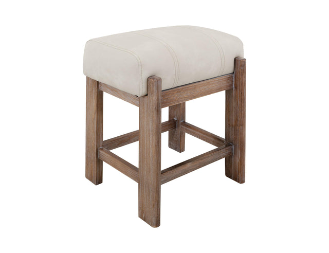 International Furniture Direct White Balam - Stool - Ivory Gray