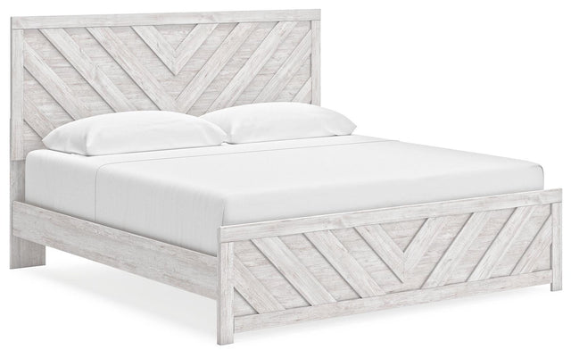 Ashley Cayboni - Whitewash - King Panel Bed