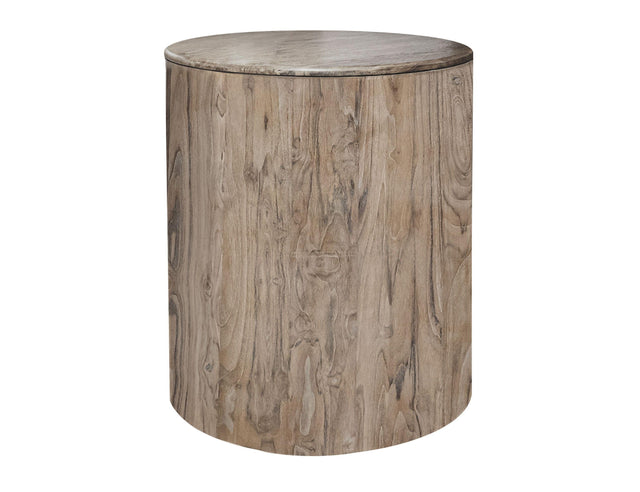 International Furniture Direct White Balam - Chairside Table - Ivory White