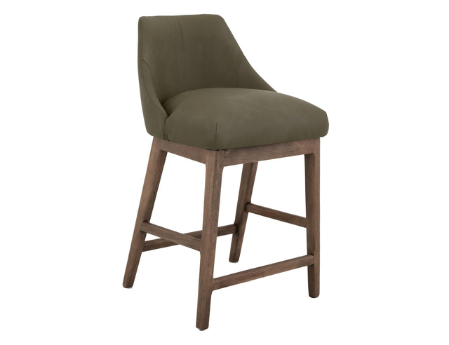 International Furniture Direct Mezquite - 30" Upholstered Barstool - Moss Green