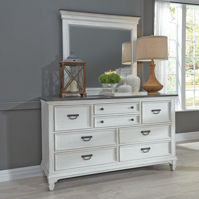 Liberty Furniture Allyson Park - Dresser & Mirror (8 Drawer Dresser) - White