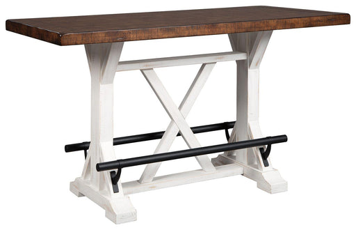 Ashley Valebeck RECT Dining Room Counter Table - White/Brown