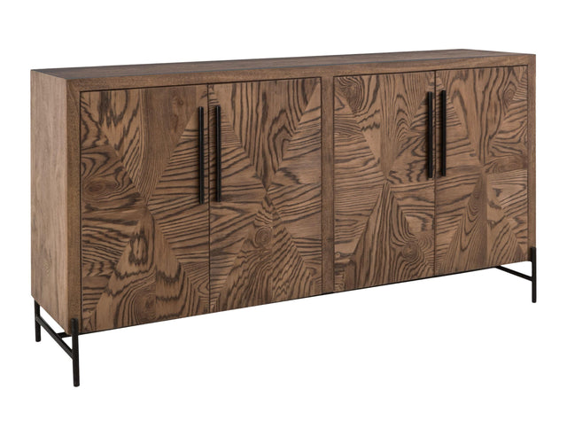 International Furniture Direct Verona - 4-Door Console - Renwick Oak Brown