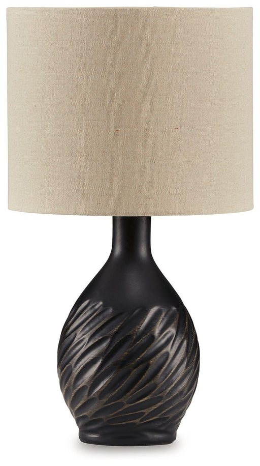 Ashley Garinton Ceramic Table Lamp (1/CN) - Black