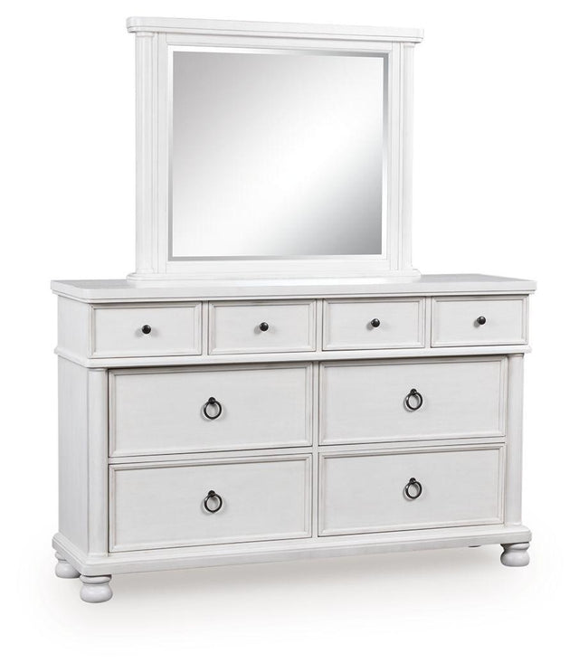 Ashley Rowlenstown - Antique White - Dresser And Mirror