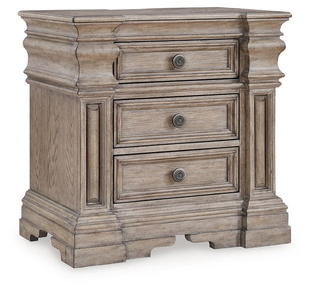 Ashley Blairhurst Three Drawer Night Stand - Light Grayish Brown