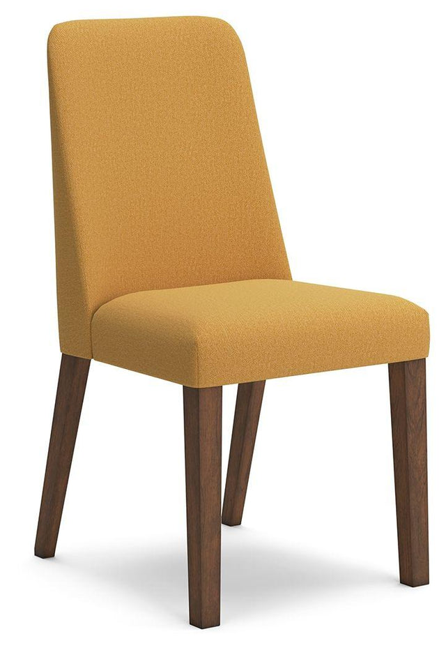 Ashley Lyncott Dining UPH Side Chair (2/CN) - Mustard/Brown
