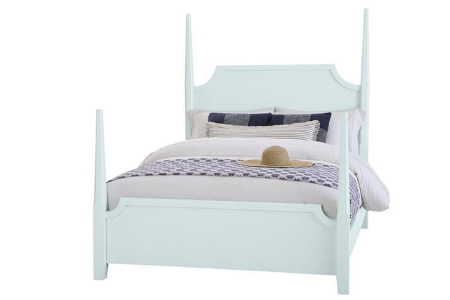 Vaughan-Bassett Tide & Timber - King - Pencil Post Bed - Blue Maple