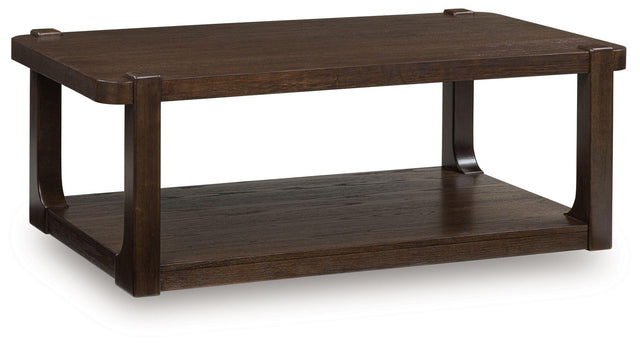 Ashley Breckington Rectangular Cocktail Table - Dark Brown