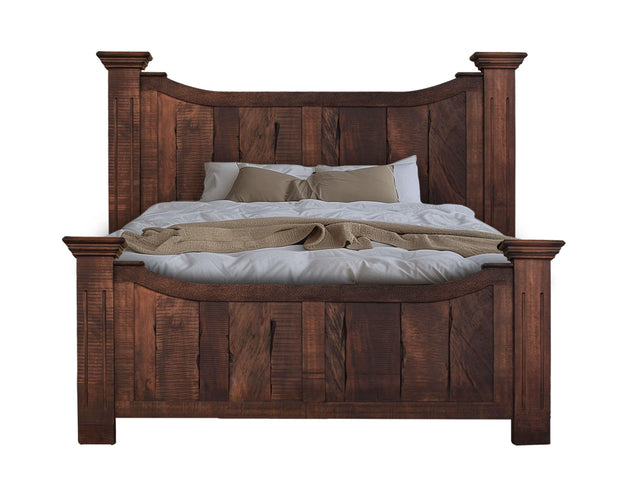 International Furniture Direct Madeira - King Bed - Dark Brown