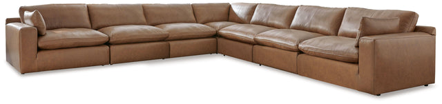 Ashley Emilia - Caramel - 7-Piece Sectional