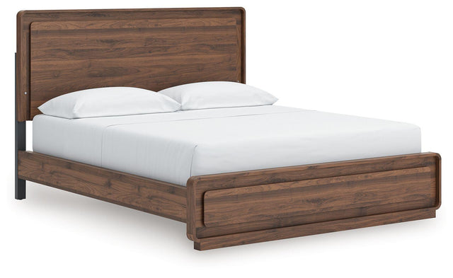 Ashley Fortlorn - California King Panel Bed - Walnut Brown