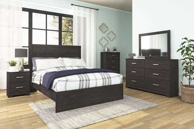 Ashley Belachime - 5 Pc. - Dresser, Mirror, Chest, Queen Panel Bed - Black