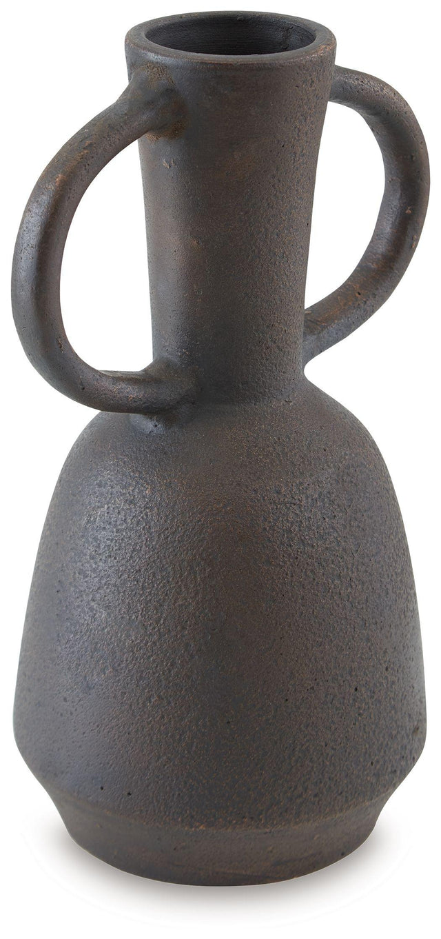 Ashley Aadeen Vase - Distressed Brown