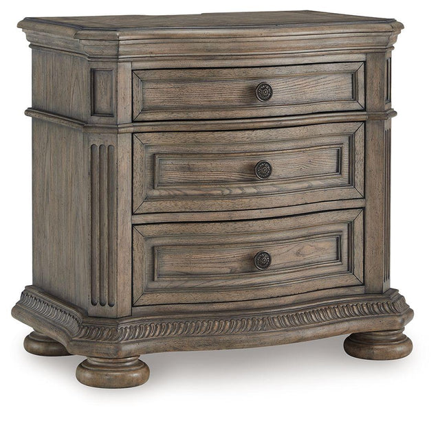 Ashley Ardenfield Three Drawer Night Stand - Light Brown