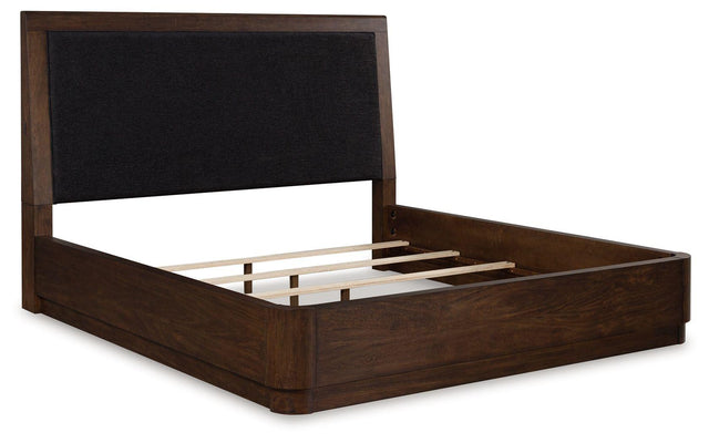 Ashley Dilenno - Dark Brown - California King Upholstered Panel Bed