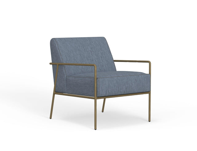 International Furniture Direct Aragon - Armchair - Blue / Gold