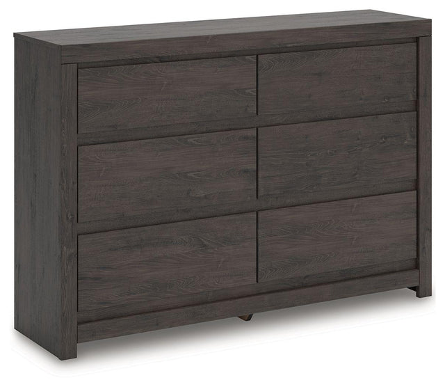 Ashley Fraluna Six Drawer Dresser - Charcoal
