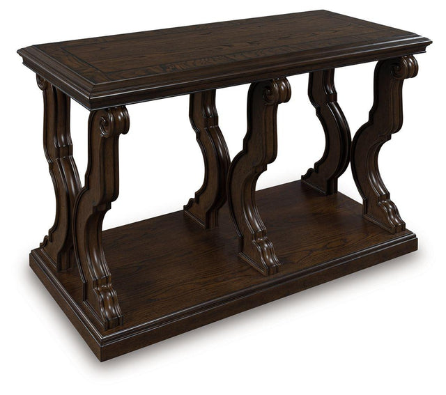 Ashley Maylee Sofa Table - Dark Brown