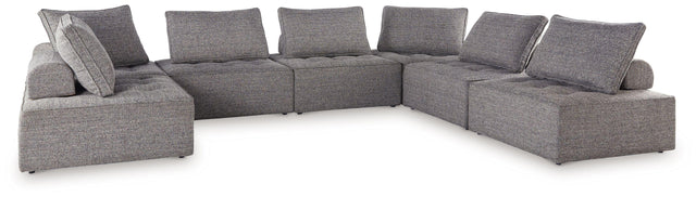 Ashley Bree Zee - Brown - 7-Piece Outdoor Sectional