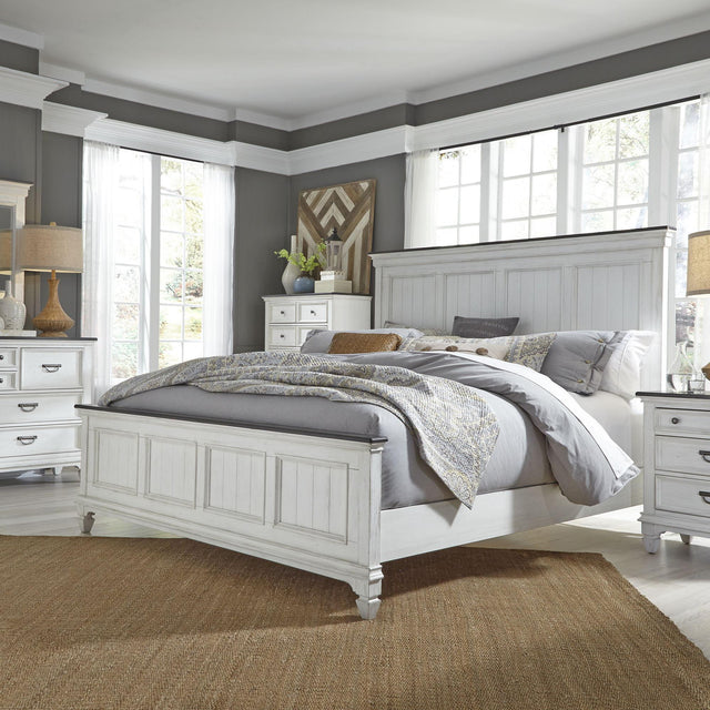 Liberty Furniture Allyson Park - 5 Piece Bedroom Set (California King Panel Bed, Dresser & Mirror, Chest, Nightstand) - White