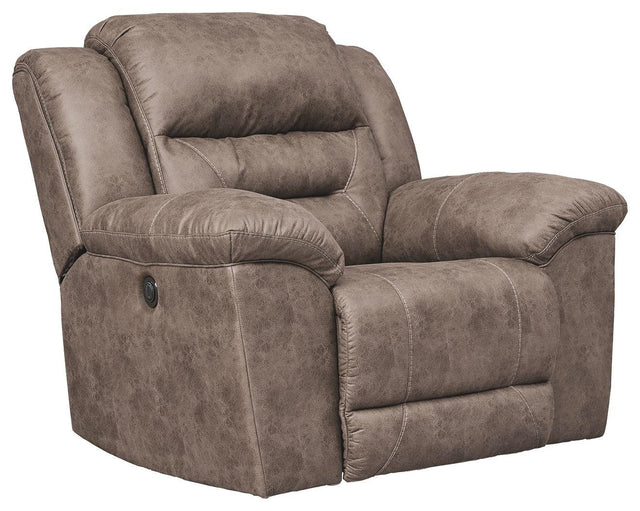 Ashley Stoneland Power Rocker Recliner - Fossil