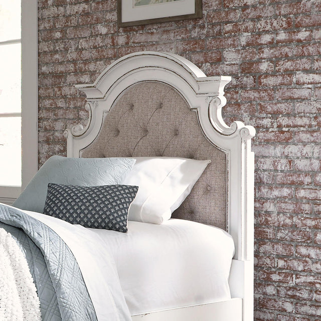 Liberty Furniture Magnolia Manor - Twin Upholstered Panel Headboard - White