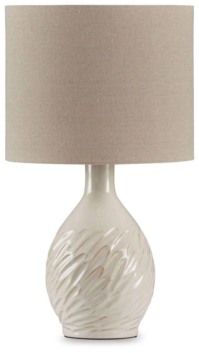 Ashley Garinton Ceramic Table Lamp (1/CN) - Cream