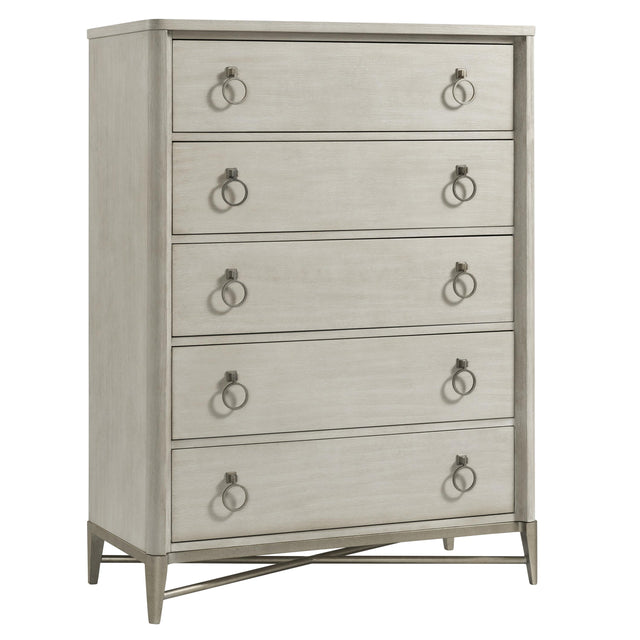 Riverside Furniture Maisie - 5-Drawer Chest - Pearl Silver
