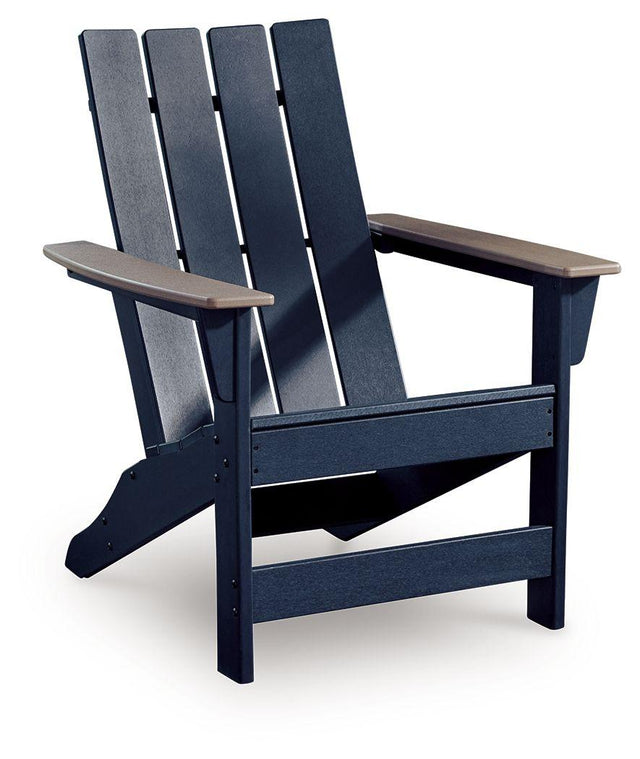 Ashley East Beach Adirondack Chair - Navy Blue/Driftwood
