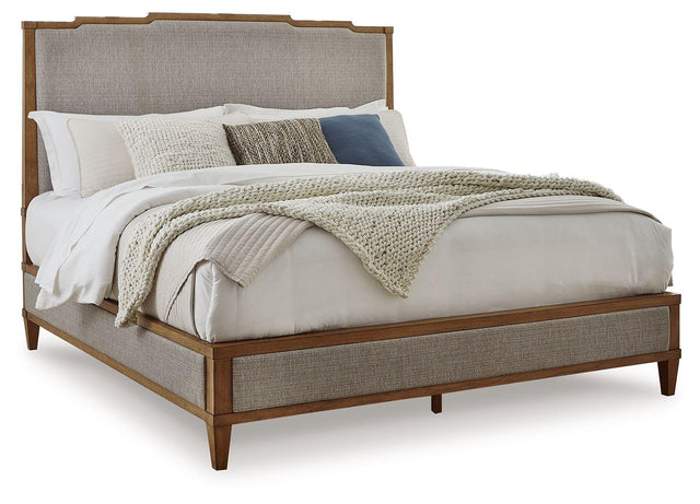 Ashley Sharlance - Light Brown - Queen Upholstered Panel Bed
