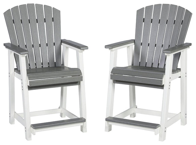 Ashley Transville Barstool (2/CN) - Gray/White