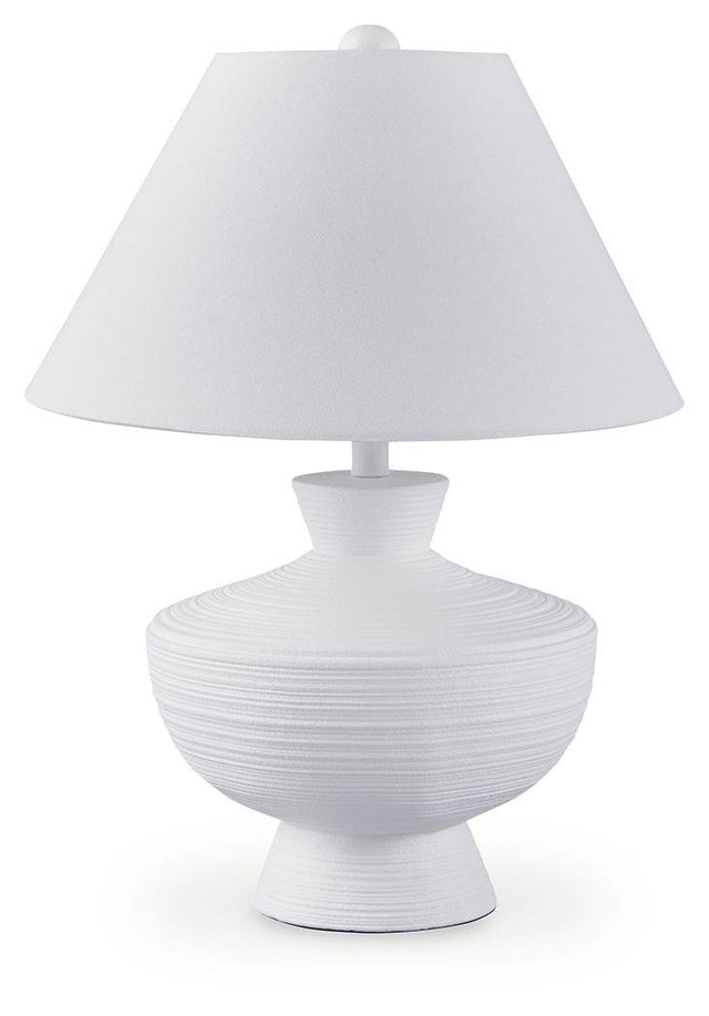 Ashley Harelwood Poly Table Lamp (1/CN) - White
