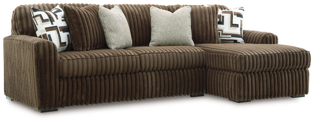 Ashley Midnight-Madness - Chocolate - 2-Piece Sectional Sofa With RAF Corner Chaise