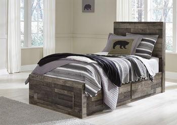 Ashley Derekson - Multi Gray - Twin Panel Bed With 2 Storage Drawers