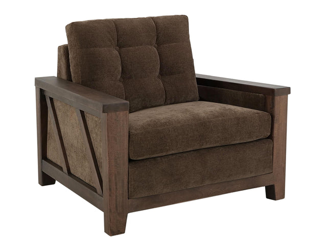 International Furniture Direct Walnut - Armchair - Deep Forest Brown