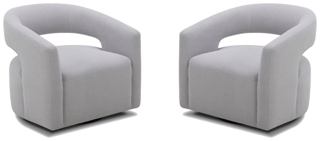 Parker House Orbit - Open Back Accent Chair (Set of 2) - Dame Dove