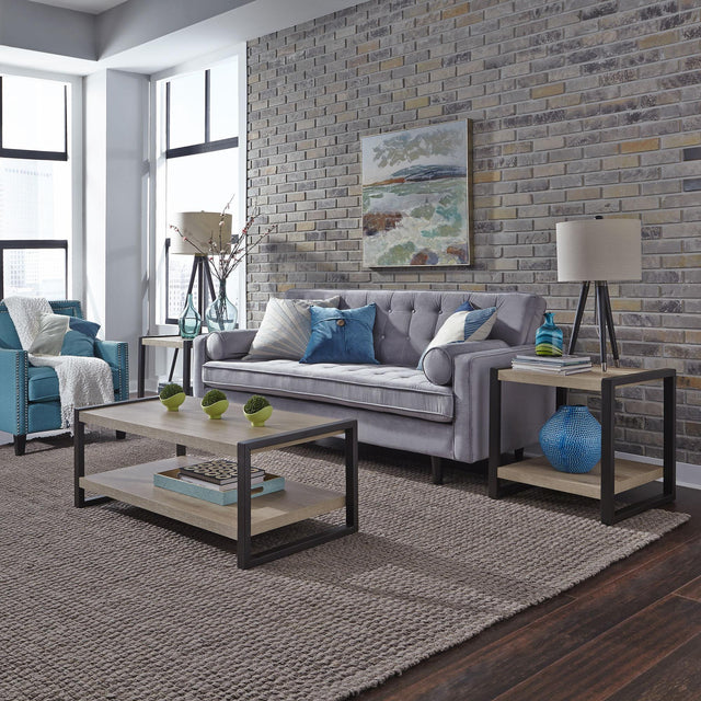 Liberty Furniture Sun Valley - 3 Piece Table Set With Faux Metal - Light Brown